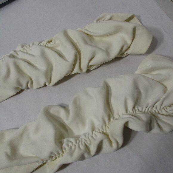 Vintage Ladies White Fabric 15" Opera Evening Prom Gloves 1960's - Picture 3 of 7